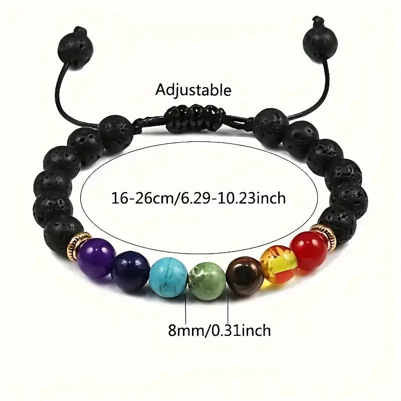 7 Chakra Lava Stone Bracelet – Chakra Harmony Energy Jewelry