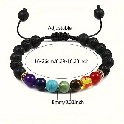 7 Chakra Lava Stone Bracelet – Chakra Harmony Energy Jewelry