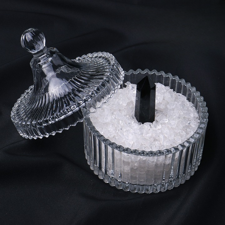 Clear Quartz Crystal Charging Bowl – Cleanse & Recharge Crystals & Jewelry