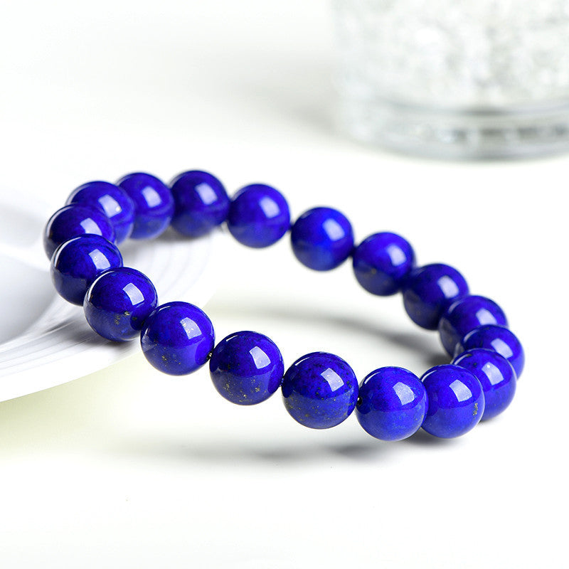 gift-ready premium lapis lazuli bracelet unisex blue beads
