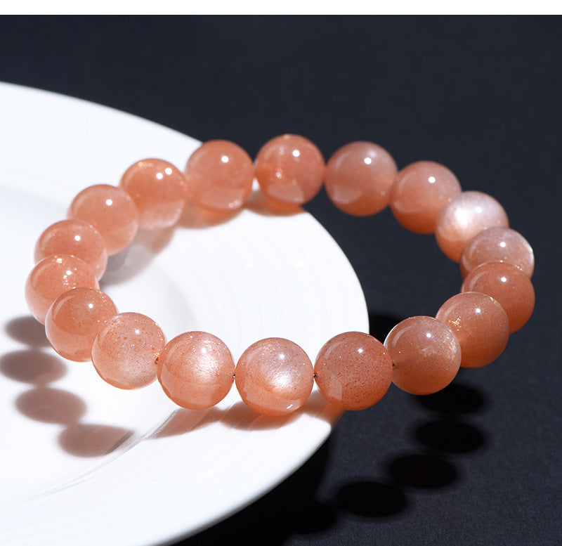 7A Golden Sand Orange Moonstone Bracelet – Shimmering Healing Gemstone Jewelry