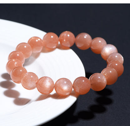 7A Golden Sand Orange Moonstone Bracelet – Shimmering Healing Gemstone Jewelry