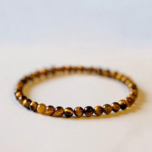 Natural Tiger’s Eye Bracelet – Golden Brown Protection Crystal Beads