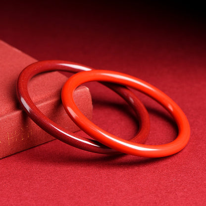 Premium 97 Cinnabar Thin Bangle – Elegant Solo or Stack Wear Bracelet
