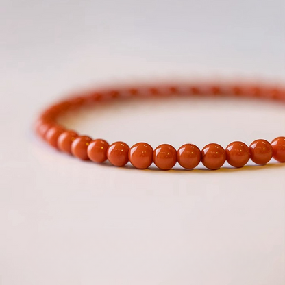 Natural Persimmon Red Agate Bracelet – Vibrant Energy & Protection