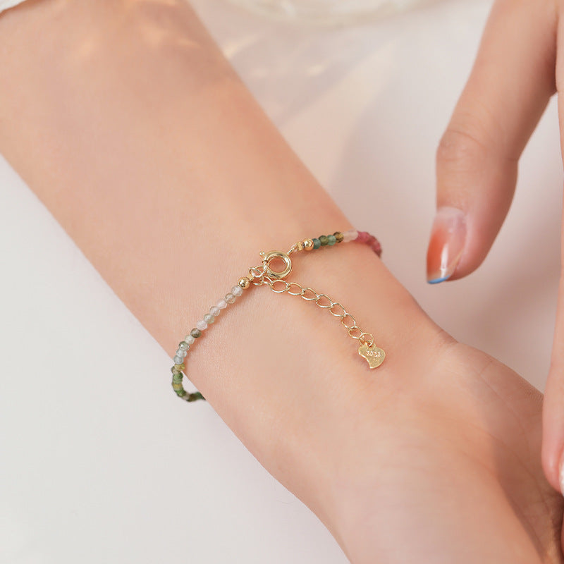 14K Gold Tourmaline Bracelet – Grounding & Emotional Stability