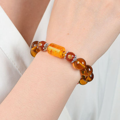 5 Wealth God Amulet Citrine Bracelet - Wealth & Success