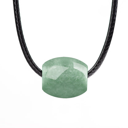 Close-up of Certified Jadeite Jade Bead Pendant