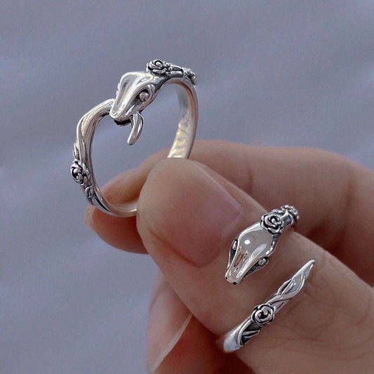 S925 Silver Ouroboros Ring