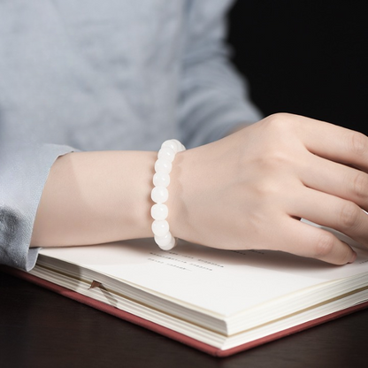 Certified 5A White Hetian Jade Bracelet – Natural Jade Jewelry for Peace