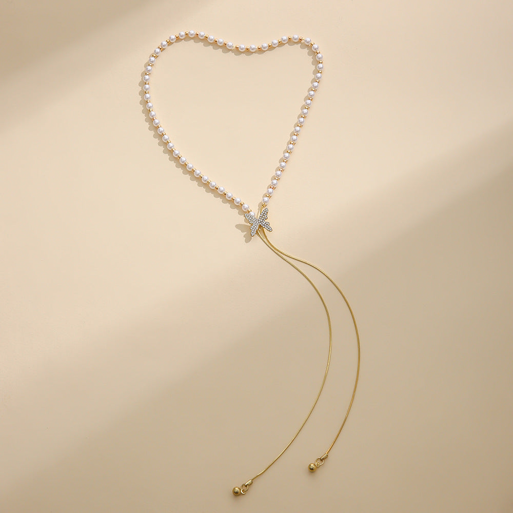 Shell Beads Butterfly Necklace – Transformation & Positive Energy