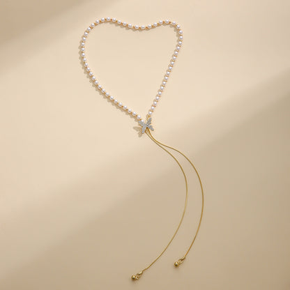 Shell Beads Butterfly Necklace – Transformation & Positive Energy