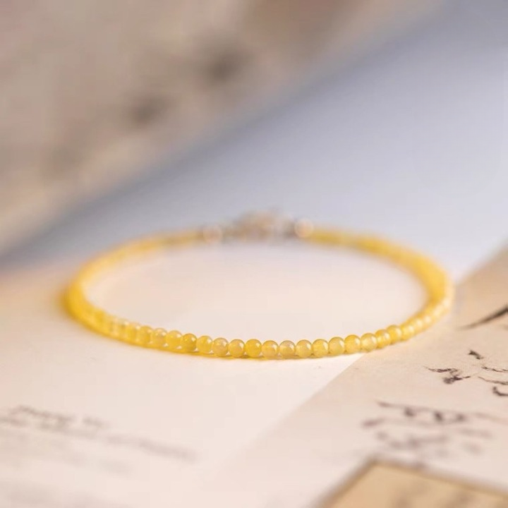 Natural Yellow Chalcedony Bracelet – Energy, Positivity & Elegance