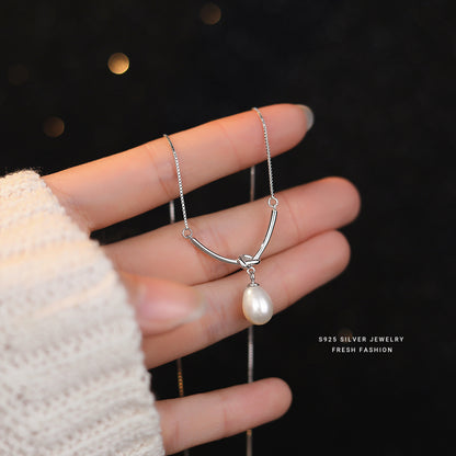 925 Sterling Silver Freshwater Pearl Pendant Necklace – Timeless Classic Jewelry
