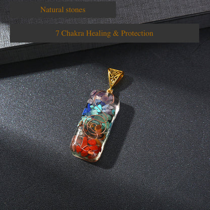 Orgonite 7 Chakra Stones Necklace - Healing & Protection