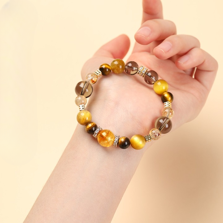 Citrine & Tiger's Eye Bracelet – Wealth, Abundance & Positive Energy