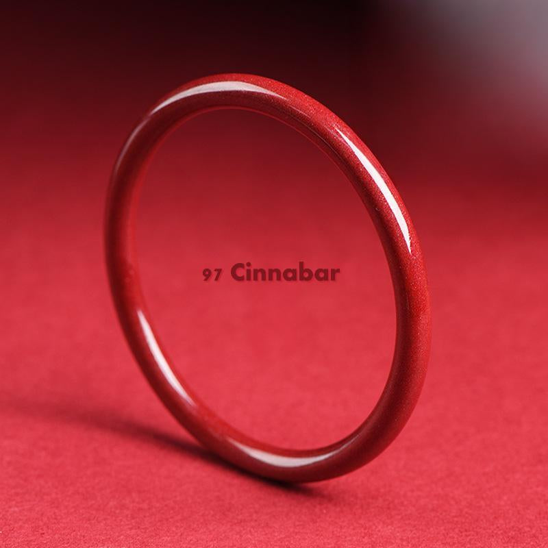 Premium 97 Cinnabar Thin Bangle – Elegant Solo or Stack Wear Bracelet