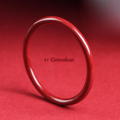 Premium 97 Cinnabar Thin Bangle – Elegant Solo or Stack Wear Bracelet