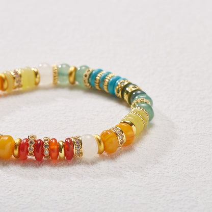 7 Chakra Natural Stone Dopamine Healing Bracelet – Balance & Mood Boost