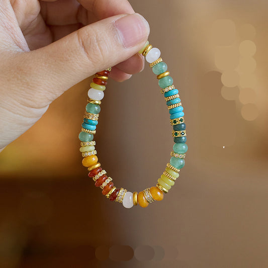 7 Chakra Natural Stone Dopamine Healing Bracelet – Balance & Mood Boost