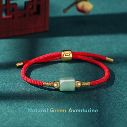 Natural Green Aventurine Red String Bracelet – Healing & Abundance