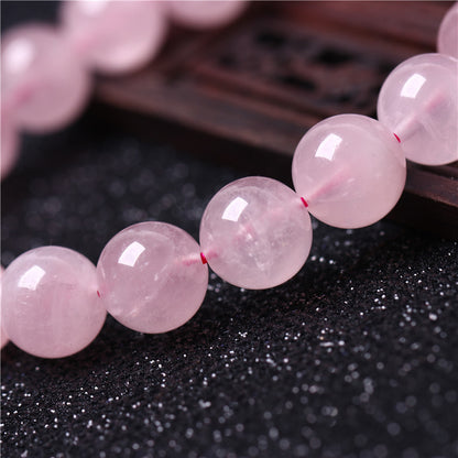 Natural Madagascar Rose Quartz Bracelet - Attract Love & Romance