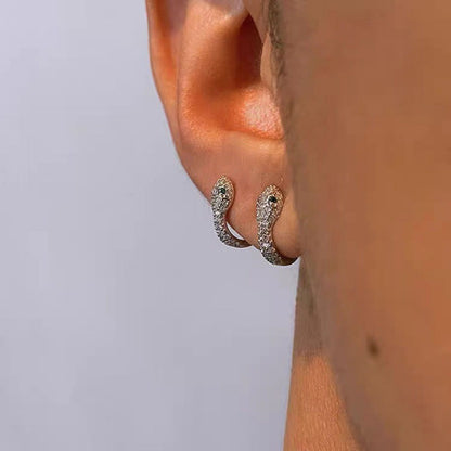 Snake Hoop Earrings