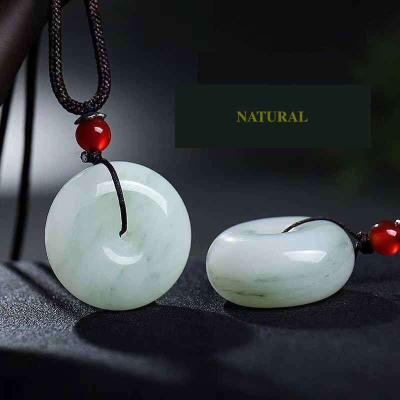 Tranquil Peace Natural Jadeite Jade Pendant Necklace - Serenity & Elegance