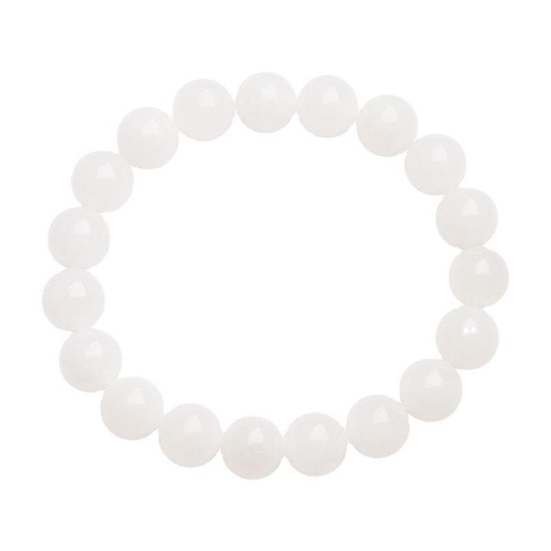 Certified Pure Elegance White Hetian Jade Bracelet - Harmony & Balance