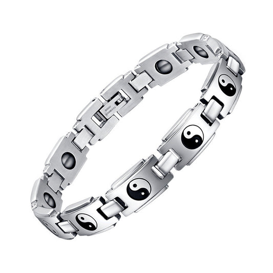 Yin & Yang Titanium Steel Magnetic Bracelet -Balance & Harmony