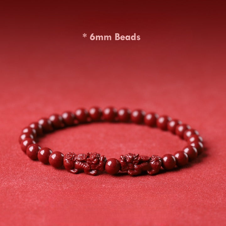 Unisex Pixiu bracelet red beaded jewelry style