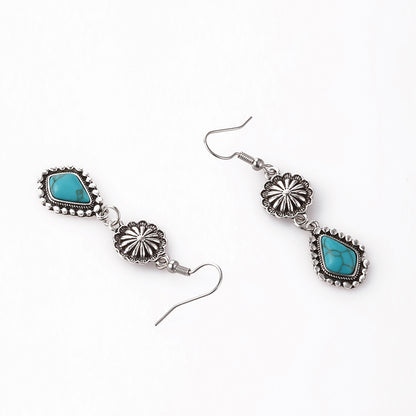 Vintage Boho Turquoise Earrings – Handmade Jewelry for Women