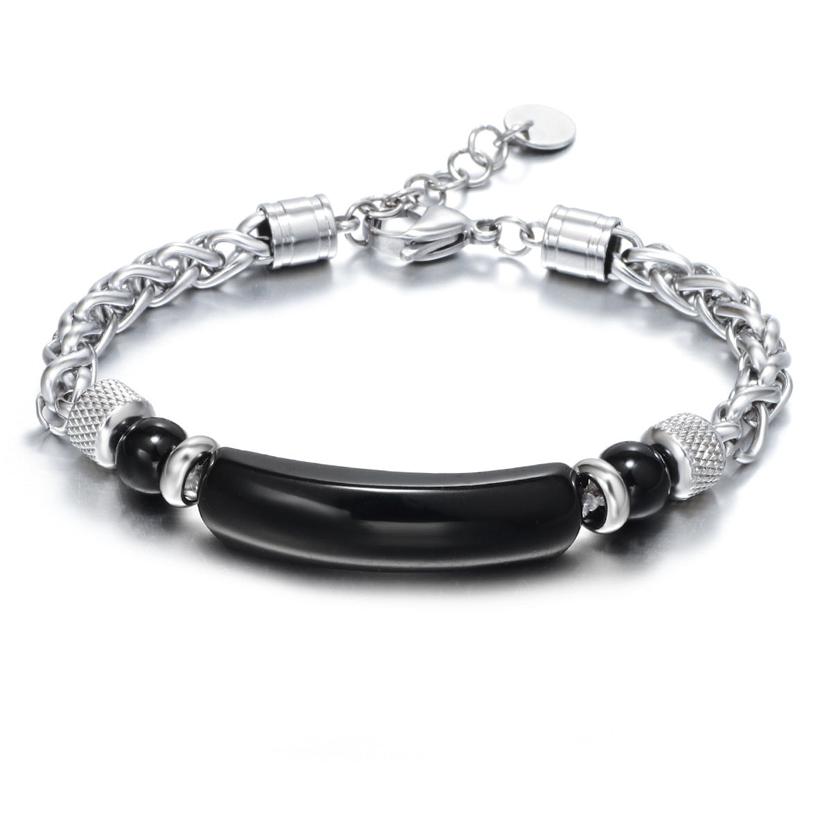 Titanium Tiger’s Eye Bracelet – Natural Stone Men’s Protection Jewelry
