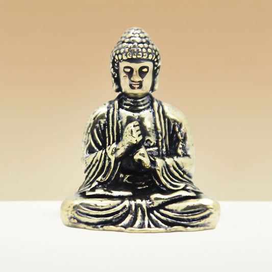 Mini Pure Copper Buddha Statue – Pocket Talisman for Peace & Protection