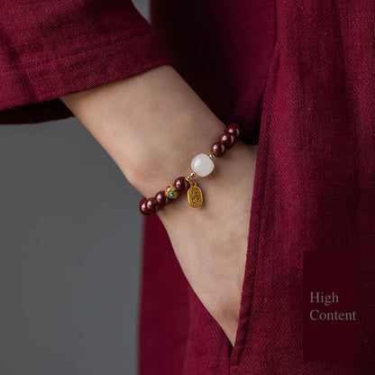 High Content Red Cinnabar Good Fortune Bracelet – Luck & Prosperity