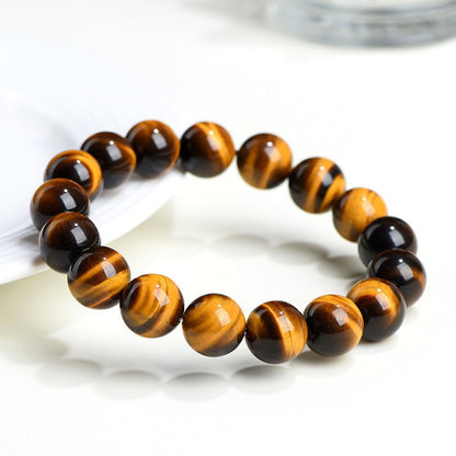 Premium Natural Tiger’s Eye Gemstone Bracelet for Men and Women