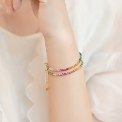 14K Gold Tourmaline Bracelet – Grounding & Emotional Stability