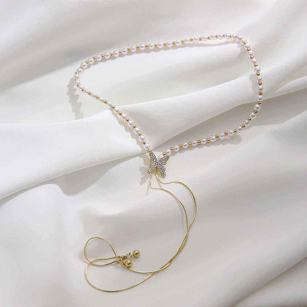 Shell Beads Butterfly Necklace – Transformation & Positive Energy