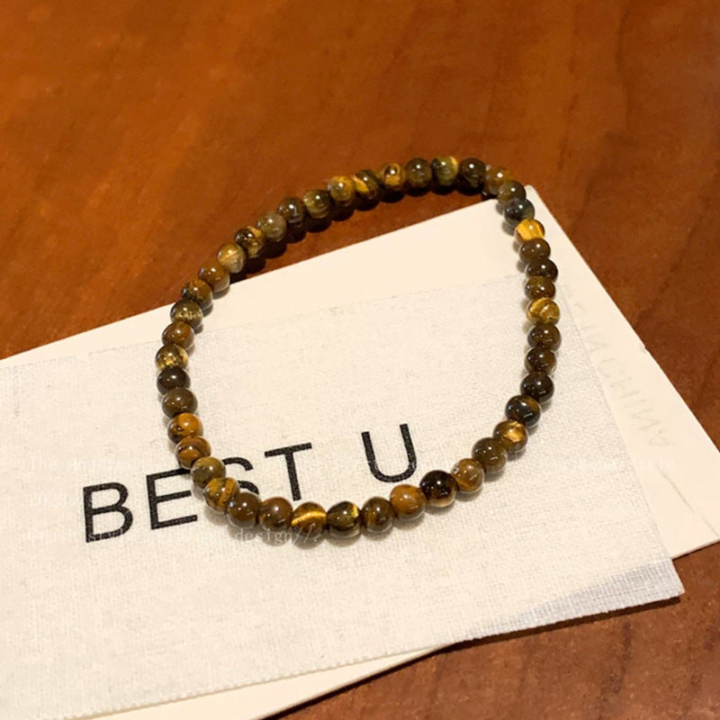 Natural Tiger's Eye Bracelet Set – 4mm 6mm 8mm Beads | Mix & Match Healing Jewelry