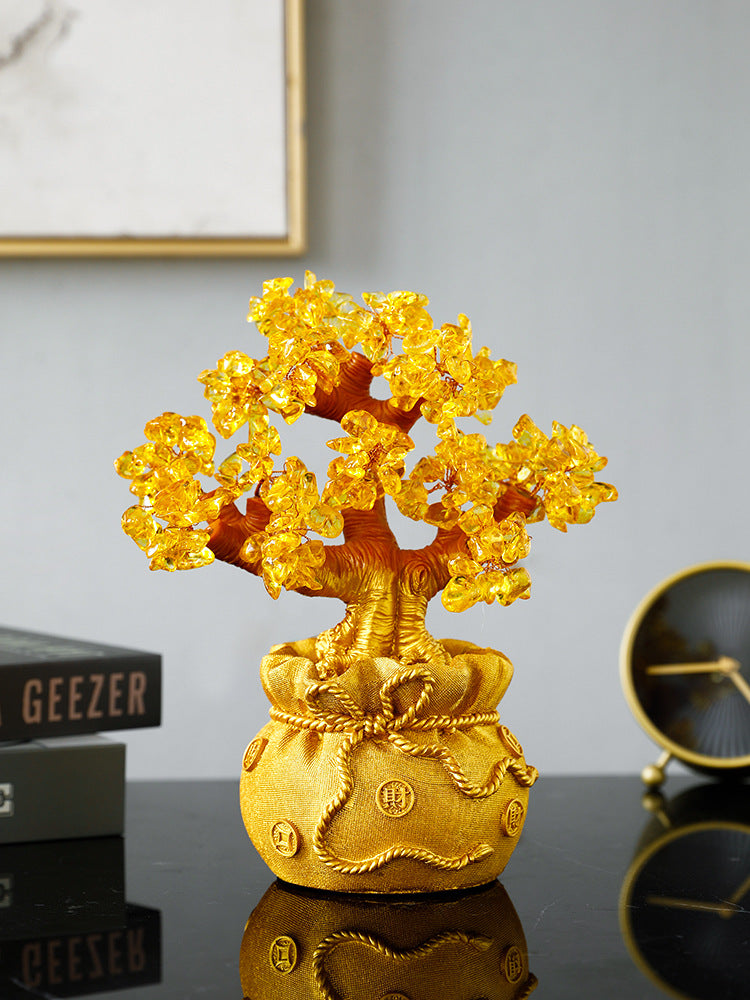 Handmade Citrine Crystal Tree Of Life - Attract Wealth