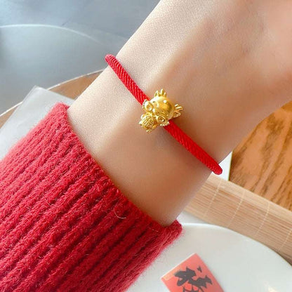 Dragon Bracelet with Red String
