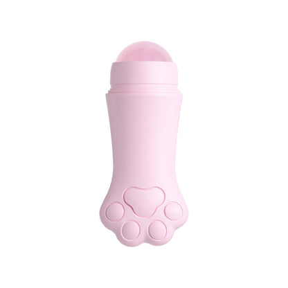Natural Rose Quartz & Lava Stone Facial Roller – Oil Control & Skin Calming