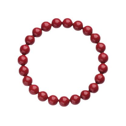 Pure Hand Polished Classic 90% High Content Cinnabar Bracelet - Enhance Energy & Well-being