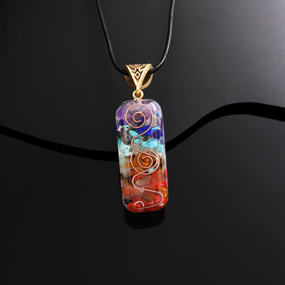 Orgonite 7 Chakra Stones Necklace - Healing & Protection