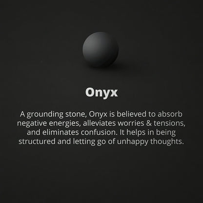 Strength Bracelet - Black Onyx Cube Bracelet for Grounding & Focus