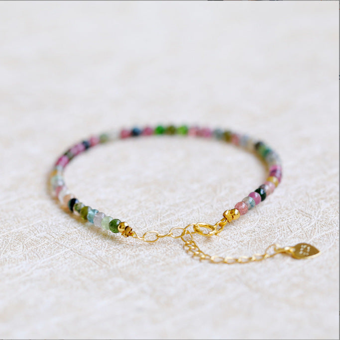 14K Gold Tourmaline Bracelet – Grounding & Emotional Stability