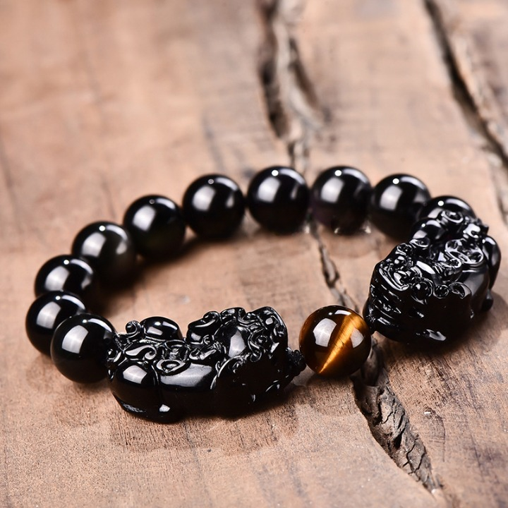 men’s feng shui pixiu bracelet natural stone