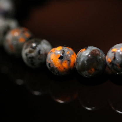 Natural Flame Stone Bracelet – UV Reactive Super Flame Pattern Crystal for Energy