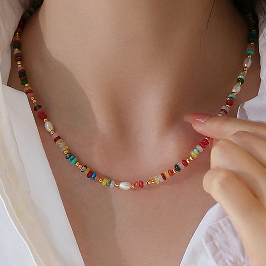 Gemstone Necklace - Elegant Pearl Necklace for Timeless Charm
