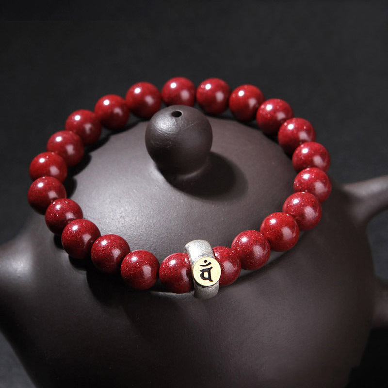 925 Silver Zodiac Signs Cinnabar Bracelet - Protection & Transform